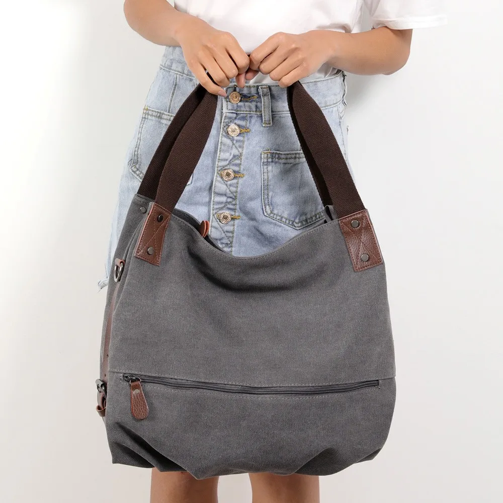 Винтажные женские сумки 2019 холщовые ретро сумка на плечо однотонные ручные Сумка