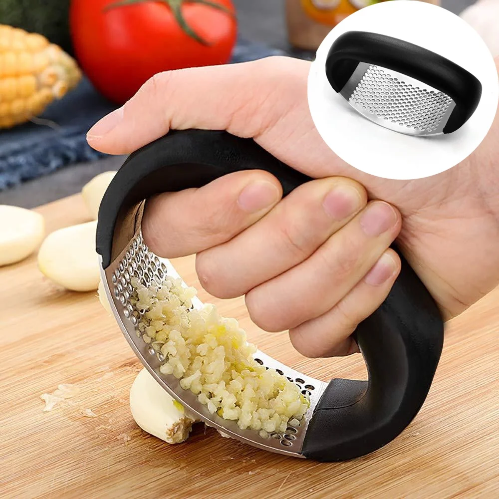 

1pcs Stainless Steel Garlic Press Manual Garlic Mincer Chopping Garlic Tools Curve Fruit Vegetable Tools Kitchen Gadgets