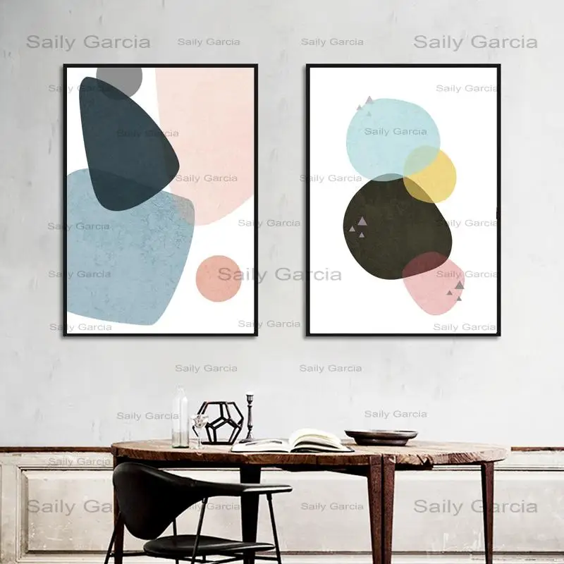 Холст художественный принт геометрические узоры абстрактный домашний декор