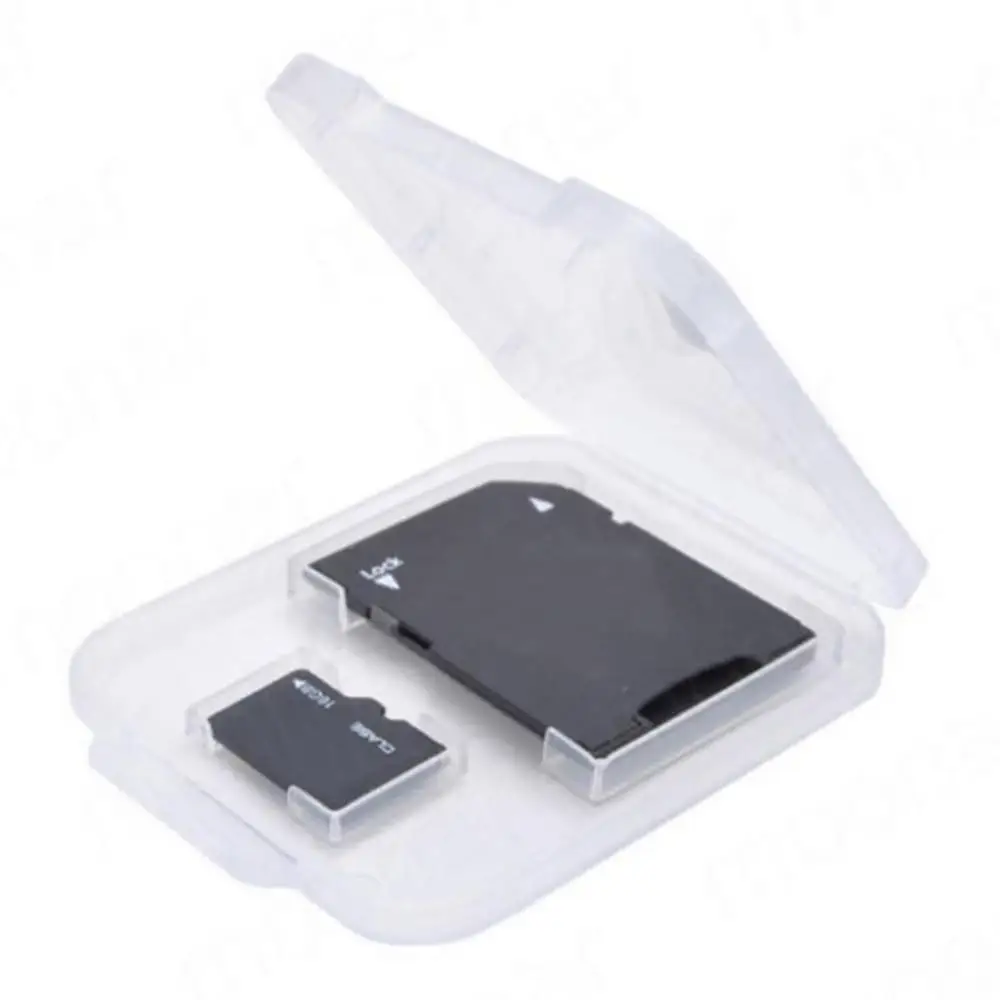 

5pcs sd card case Transparent Standard SD SDHC microsd case box TF Protector Holder White Box Carry Storage Wholesale SD Case