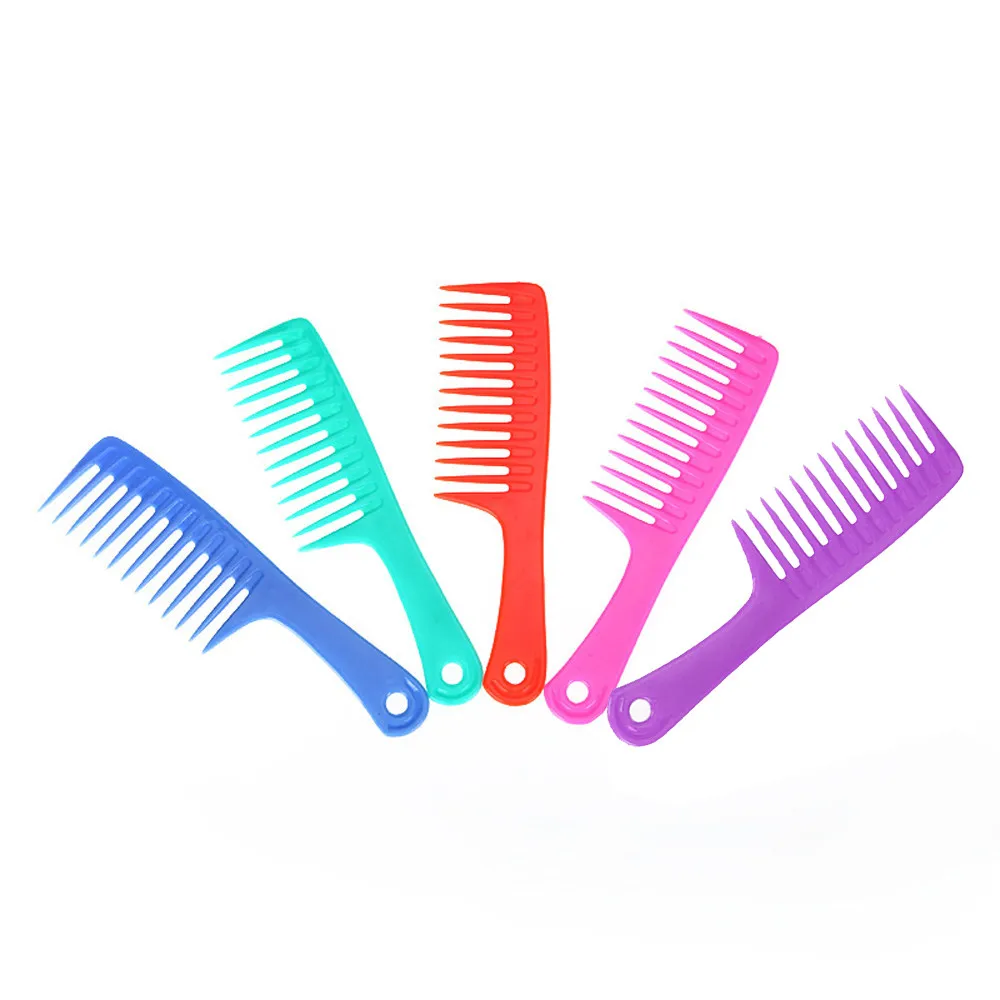 Влажная стрижка расческа для волос пластиковая с широкими зубьями массажный