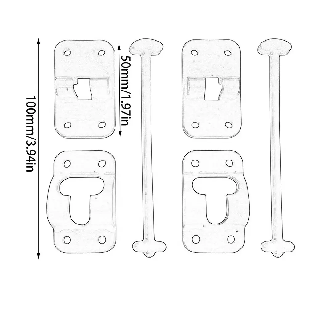 Т образная дверная навесная Скоба для кемпера белого люка загрузка прицепа