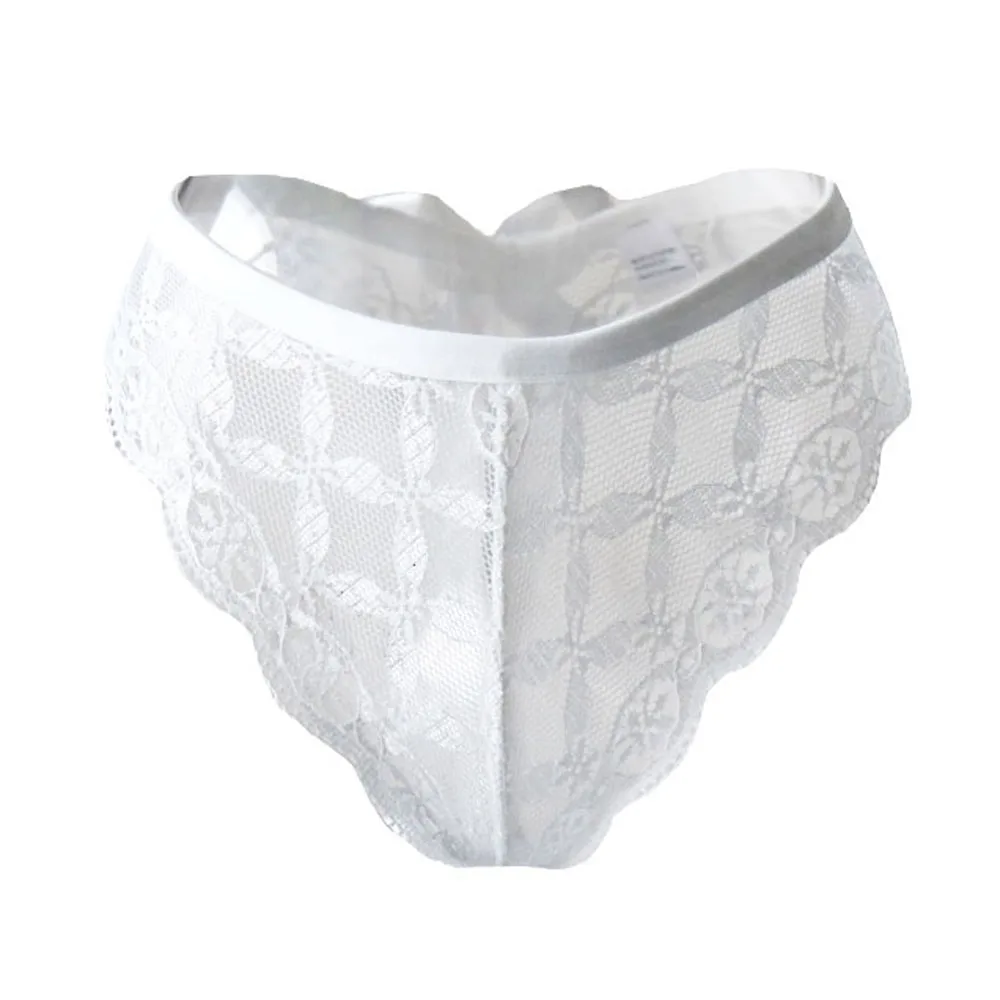 Vertvie сексуальные трусики стринги с бантом одноцветные кружевные полупрозрачные