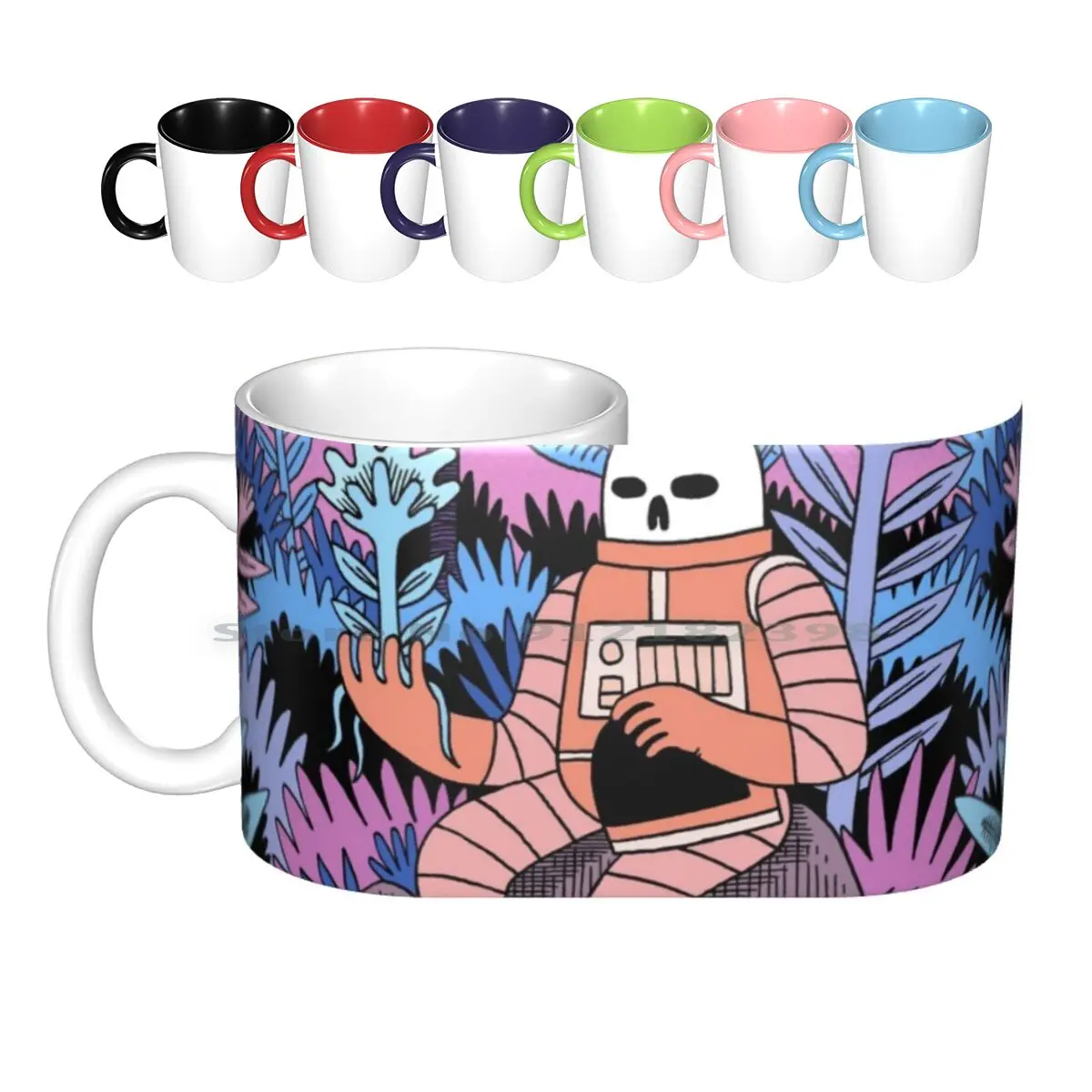 

Керамические кружки второго цикла, кофейные чашки, Кружка для молока и чая, мертвый астронавт, космонавт, галактика, Вселенная, смерти, распа...