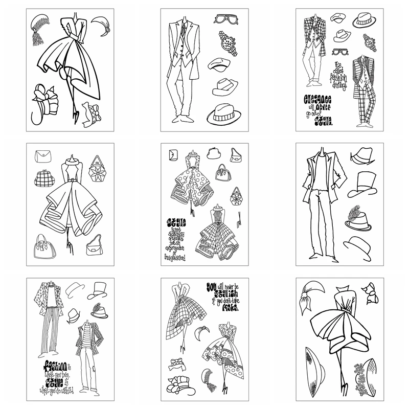 

Стильная модная одежда, платье, шляпа, пальто, металлические пресс-формы «сделай сам», альбом для открыток, фотография, скрапбукинг, ремесла, трафарет, новинка 2021