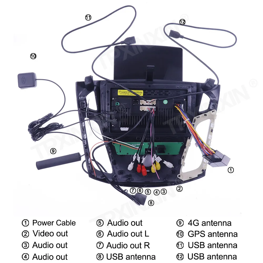 저렴한 자동차 라디오 안드로이드 6 + 2012G 무선 카플레이 스테레오 수신기 6 + 2017G, 포드 포커스 128-128 대형 화면, 자동차 라디오 플레이어 라디오 IPS