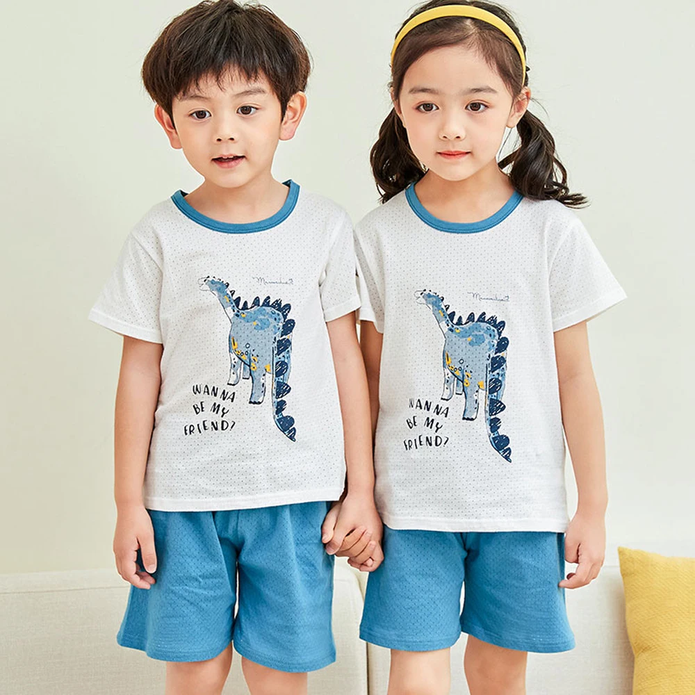 Пижама хлопковая для мальчиков и девочек на возраст 2-10 лет | Детская одежда обувь