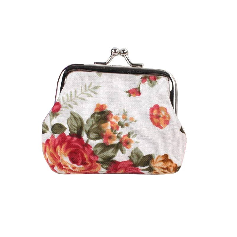 Женский кошелек для мелочи модный с цветочным принтом в стиле ретро винтажный