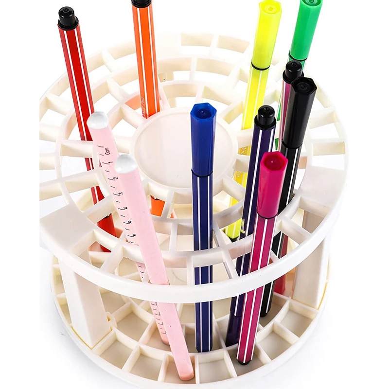 

4Pc Plastic Paintbrush Organizer Artist Paint and Makeup Brush Holder Multi Bin Desk Stand Organizer for Pencils Brushes