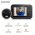 Электронный видеодомофон Elecpow, камера для входной двери, автоматическая запись, ночное видение, цифровой видеоглазок, Домашняя безопасность