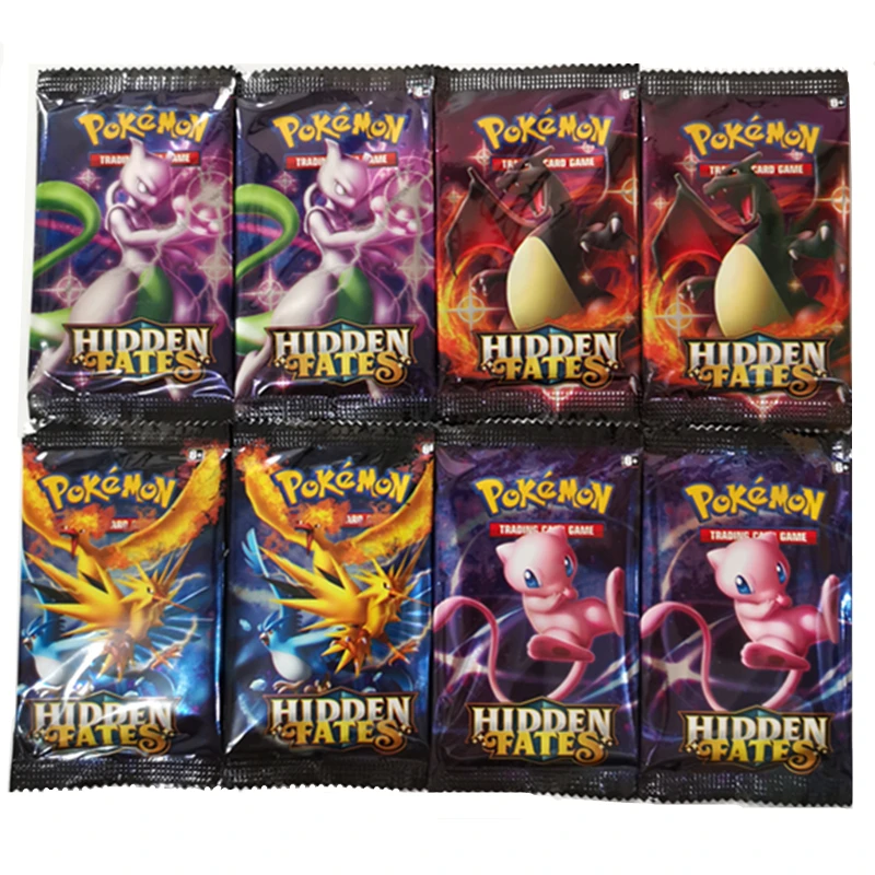 Juguetes de Cartas coleccionables de Pokemon, caja de refuerzo de tarjetas coleccionables de Pok&eacute;mon, GX EX, evoluciones de Fates ocultos, Escudo de espada, juguete de regalo, 324 Uds.-2