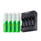 Аккумуляторные батареи PKCELL AA NiMH 1,2 в 2200 мАч, перезаряжаемые батареи с зарядным устройством NIMH, 12 шт.