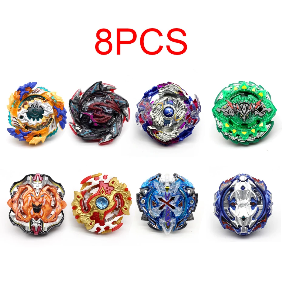 8PCS04 Takara Tomy Bey Bay Burst набор игрушек Арена металлический гироскоп ручка пусковое лезвие коробка для лезвий Игрушка Дети мальчик золото - Цвет: 8PCS04