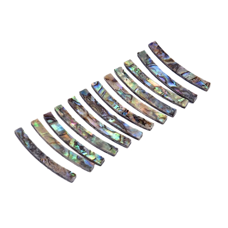 12 шт оболочка инкрустация натуральный прочный звук отверстие изогнутые полоски