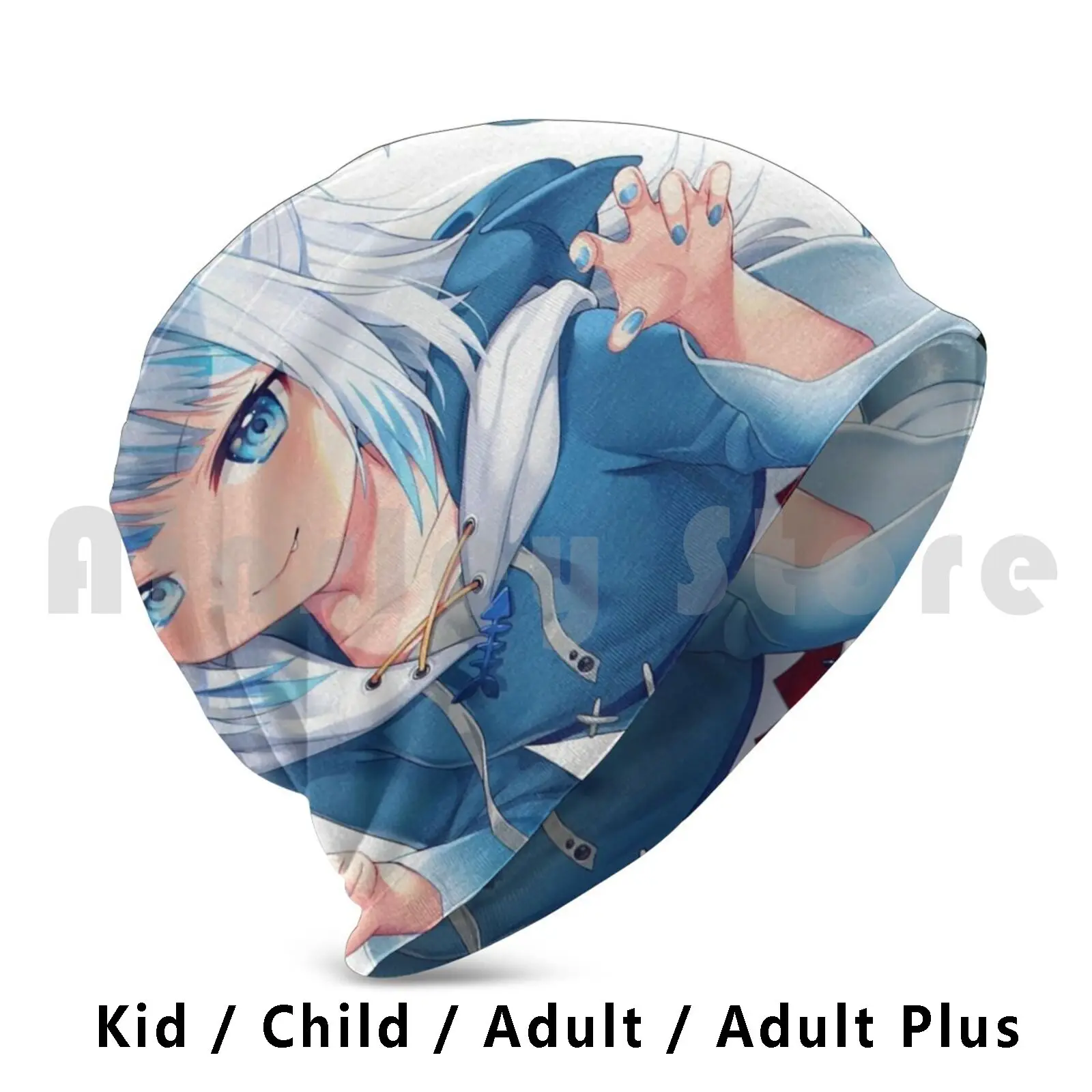 

Вязаная Шапка-бини Gura Gawr, гологенная голографическая Шапка-бини