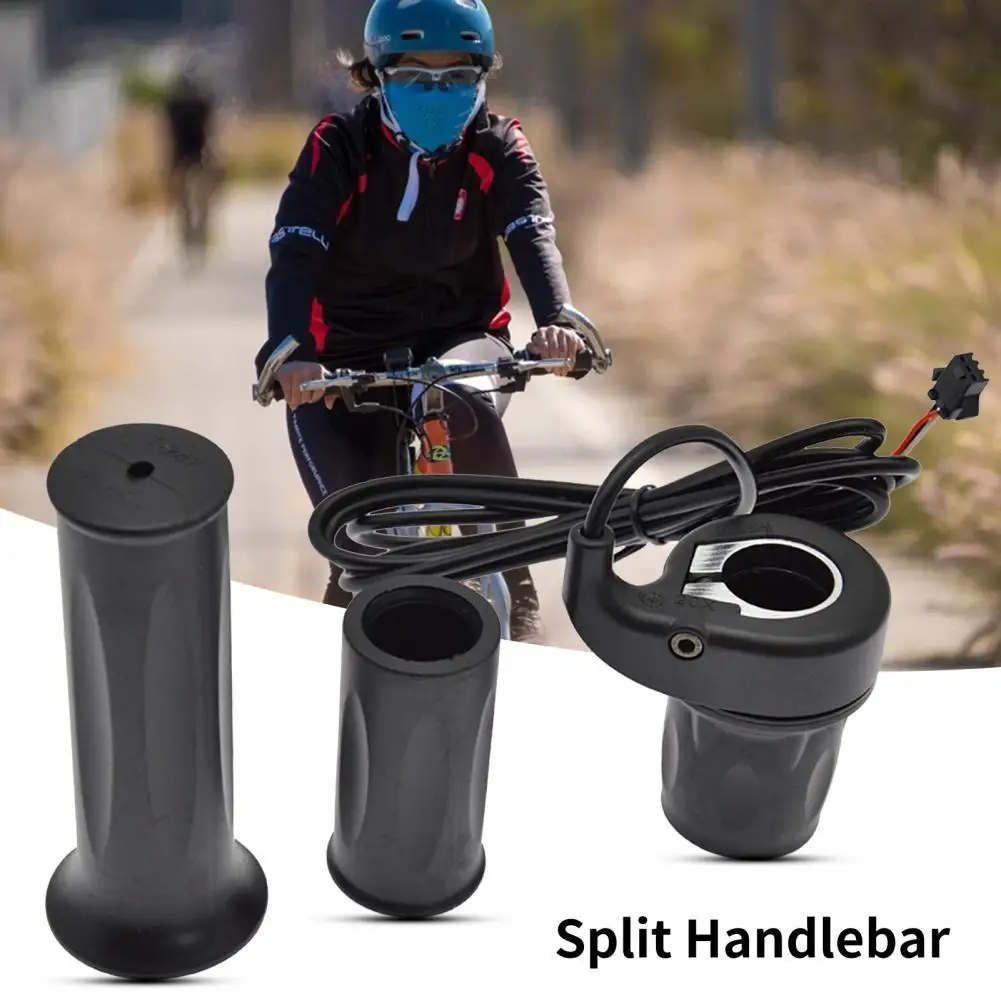 

1 Pair Universal Speed Control Handlebar Anti Slip Split Type Rubber Handle Throttle Grip Handlebar for Cycling