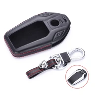 1pc car keychain protector cover for bmw g12 5 7 series 730i 740i 750i 760i lcd smart remote car key case 4d leather key bag
