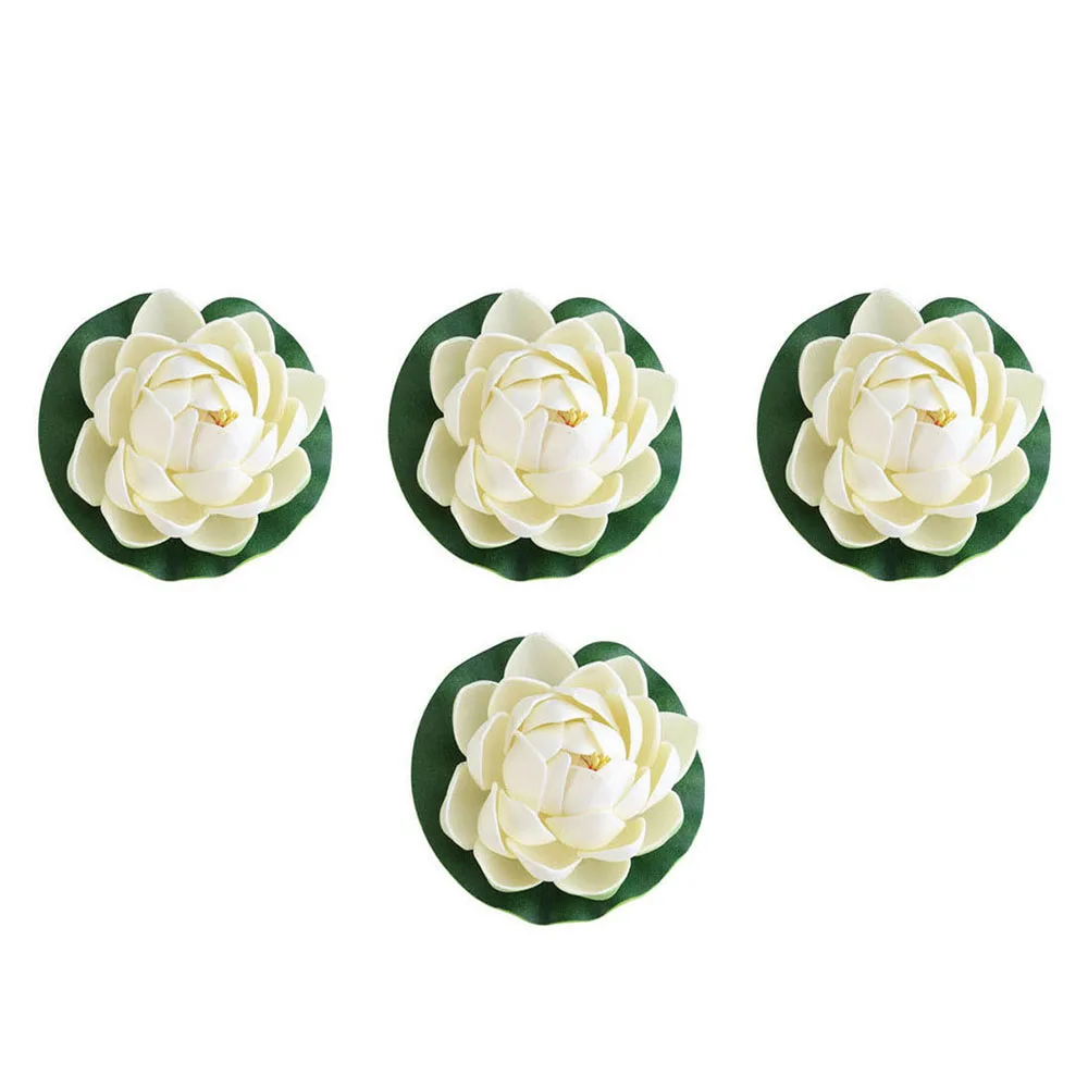 6X искусственный Лотос водяная Лилия плавающий цветок пруд аквариумное растение