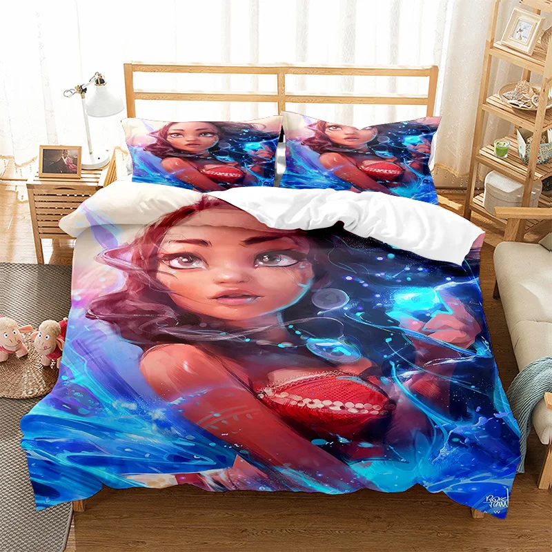 

Bedding Set 3D Digital Printing Cartoon Anime 2/3 Piece of African Girl bedding set Quilt Cover Comforter Cover