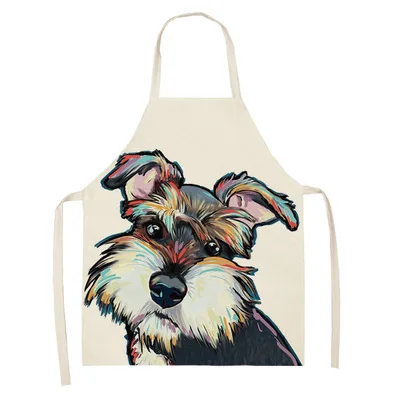 Dog Aprons Modern Minimalist Cute Cartoon Pattern Apron Cotton and Linen Material Is Refreshing Easy To Wear 68x55 cm | Дом и сад