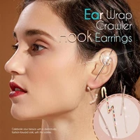 12pcs ear wrap crawler hook earrings ear wrap crawler hook earrings punk wrap around track hook earrings