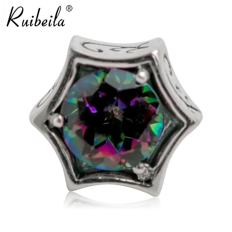 

Ruibeila925argent retro Tanggrass color gemstone earrings men and women earrings personality