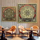 Абстрактный пейкс Рамана Шепард Фэйри настенное искусство холст печать Повинуйтесь улица постер картина для гостиной украшение дома