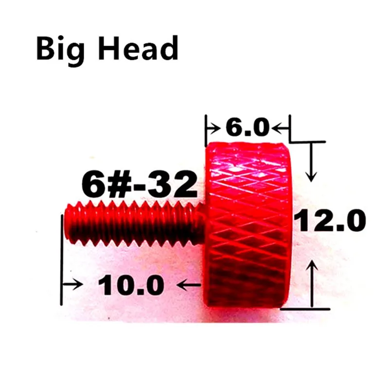 5 шт. 6 # 32 цвета алюминиевый сплав Новый DIY ручной винт настольный компьютер чехол