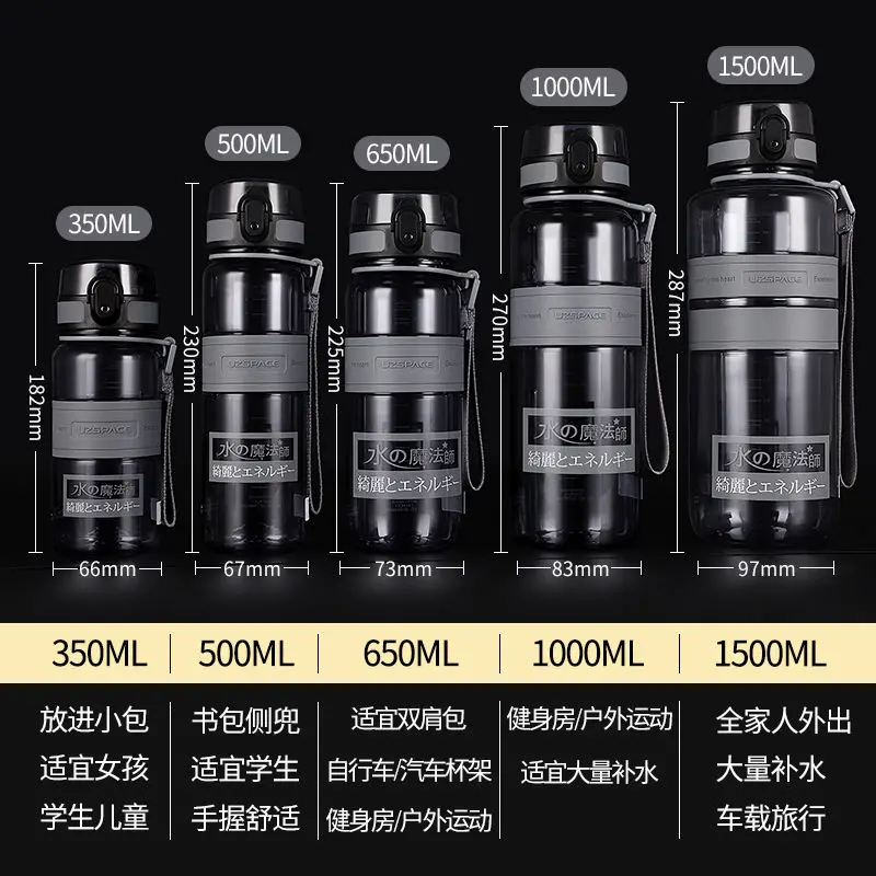 

Excellent sports water cup men's large capacity tea cup fall proof fitness outdoor portable water bottle handy cup female