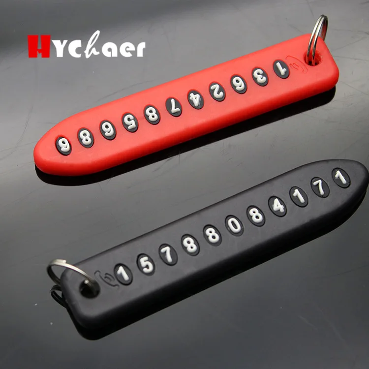 1 шт. автомобильный телефонный номер брелок карта с защитой от потери номерной