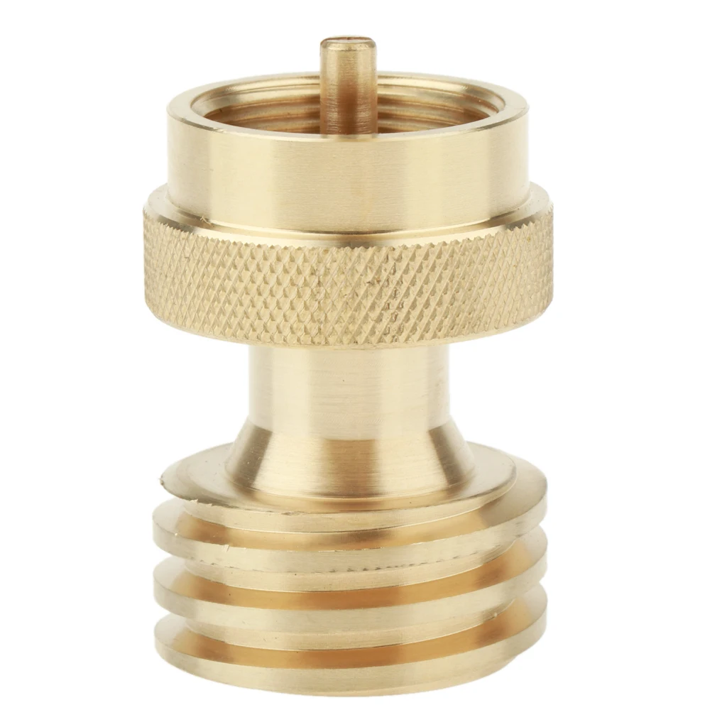 

Universal Brass Gas Small Bottle Propane Tank Adapter Converter BBQ Grill