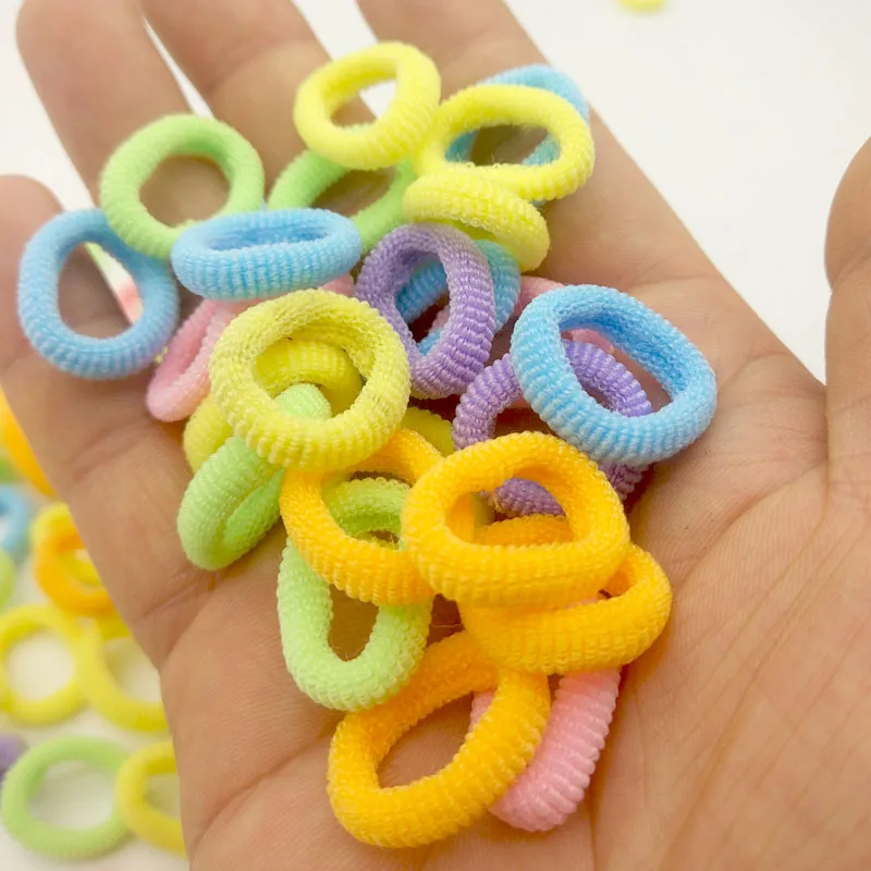 100 шт./лот ободок для волос детей резинка держатель хвоста эластичная детские