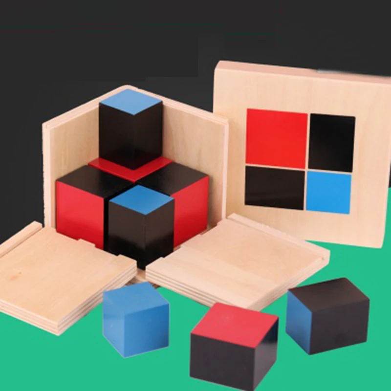 

Montessori Kids Learning Education Wooden Toys Building Block Binomial Trinomial Early Learning Toys High Quality Safety