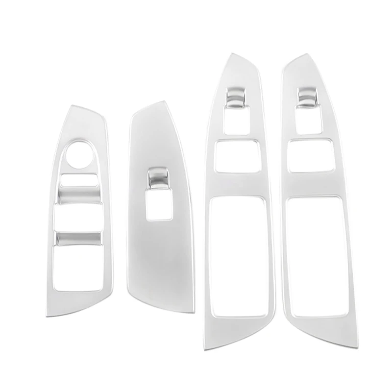 

4Pcs Window Lifting Frame Silver Outlet Frame Silver ABS for 2009-2014 7 Series