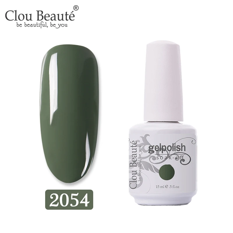 2054 Clou Beaute 15 мл цветной гель-краска УФ-гель для ногтей замачиваемый светодиодный лак для ногтей Гель-лак для ногтей Полупостоянный лак для ногтей - Цвет: 2054