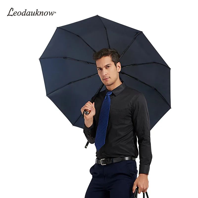 

Business Men Clear Umbrella Wooden Handle 113cm Big Golf Umbrellas Windproof Automatic Rain Umbrella Sun Protection UV Parasol