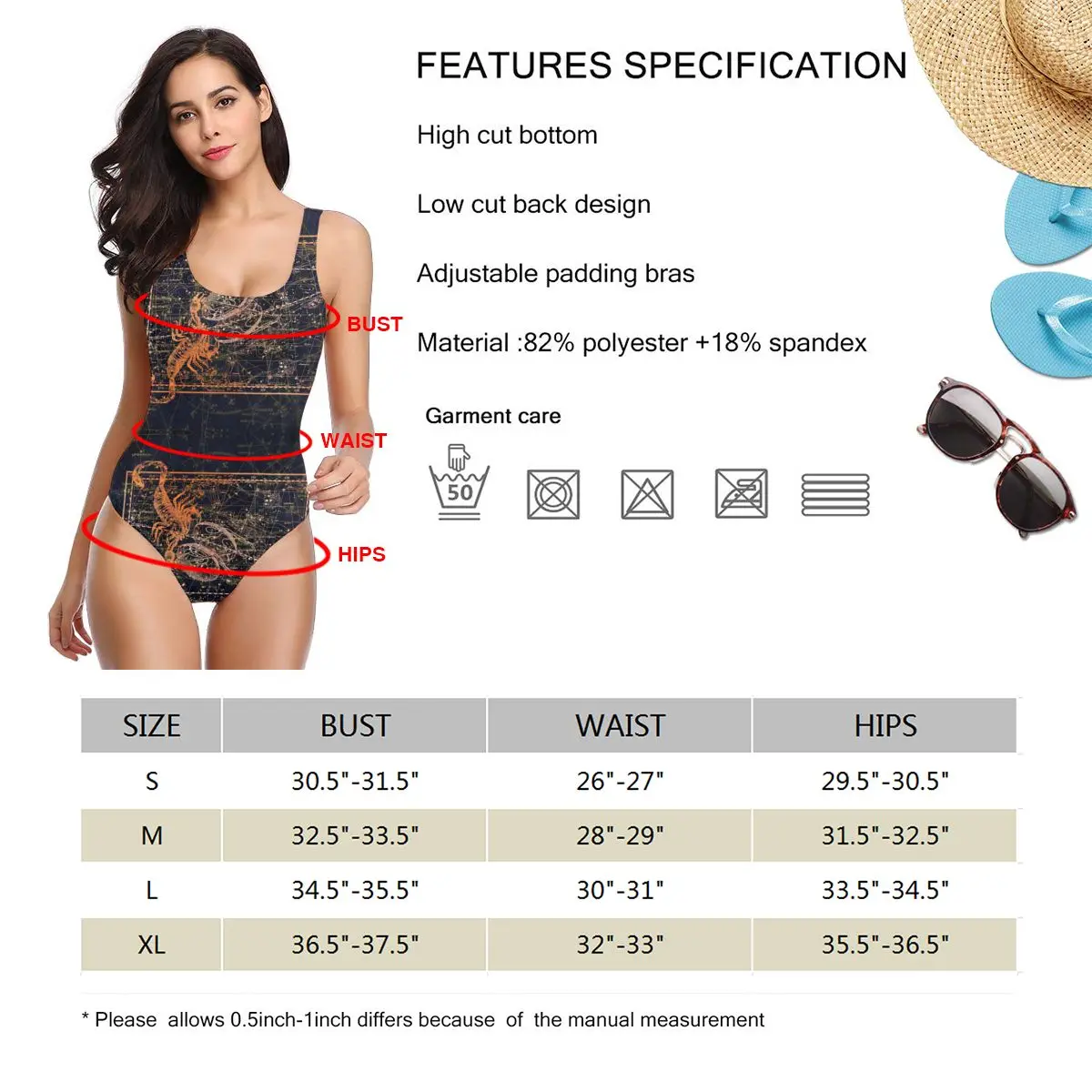 

Women one piece Swimsuit Constellation Beachwear Swimwear Monokini Bathing Suit Bikini Monokini