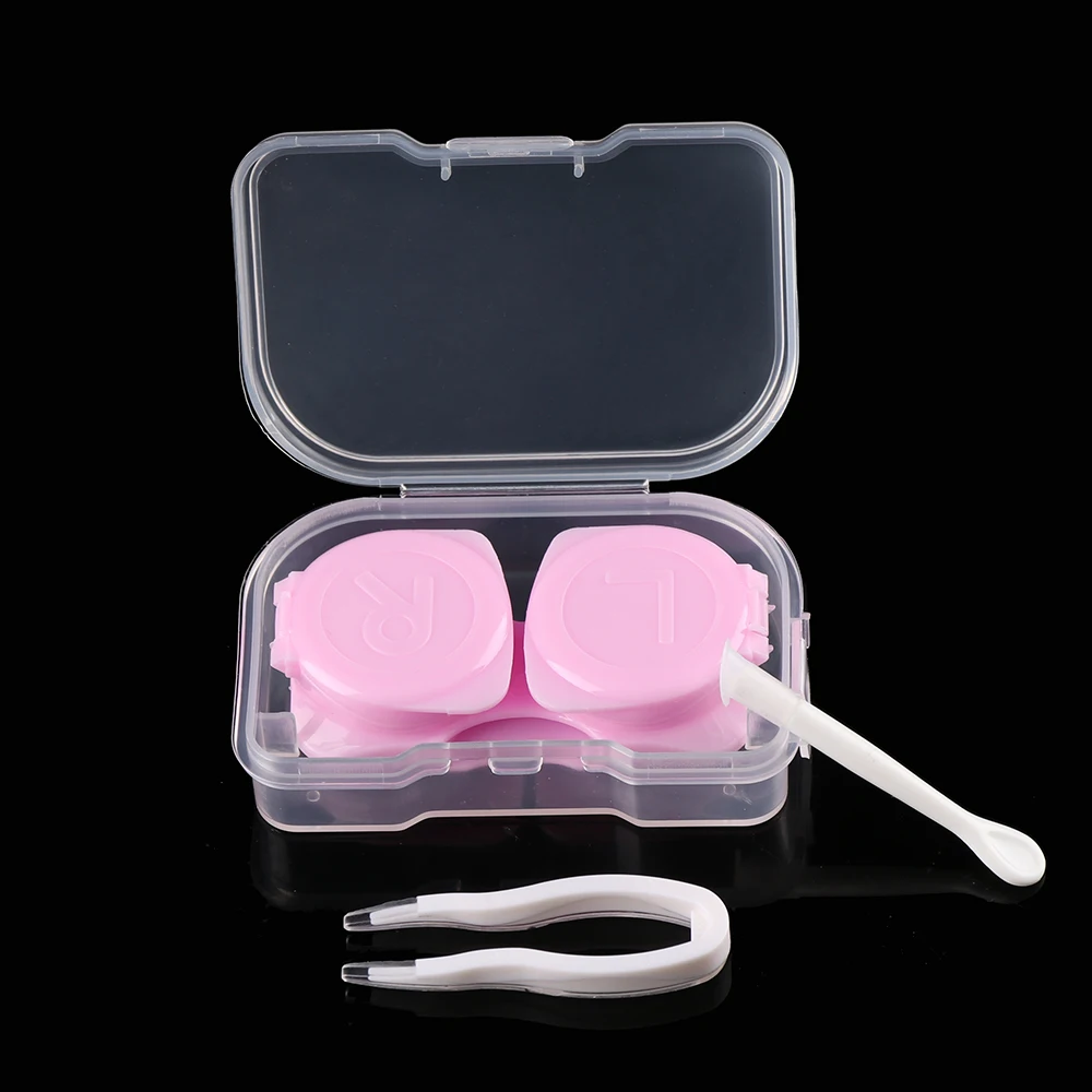 1/Новый Модный комплект из 2 предметов Карамельный цвет контактные линзы Чехол