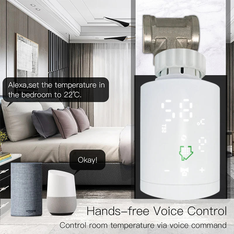 Умный привод радиатора ZigBee TRV Wi-Fi термостатический клапан регулятор температуры