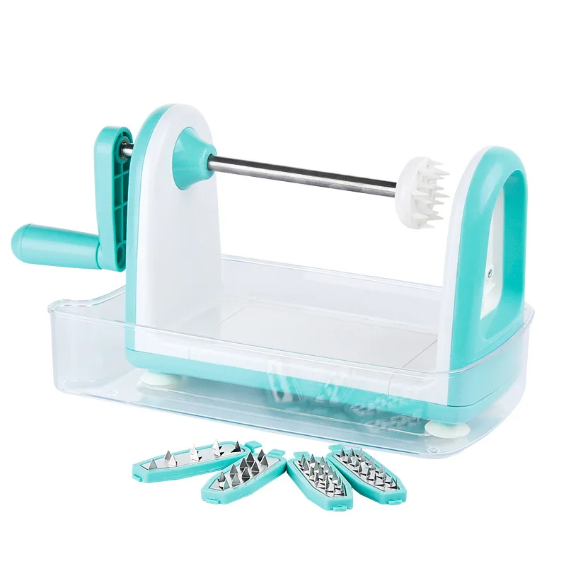 Многофункциональная овощерезка с ручным заводом из нержавеющей стали домашняя