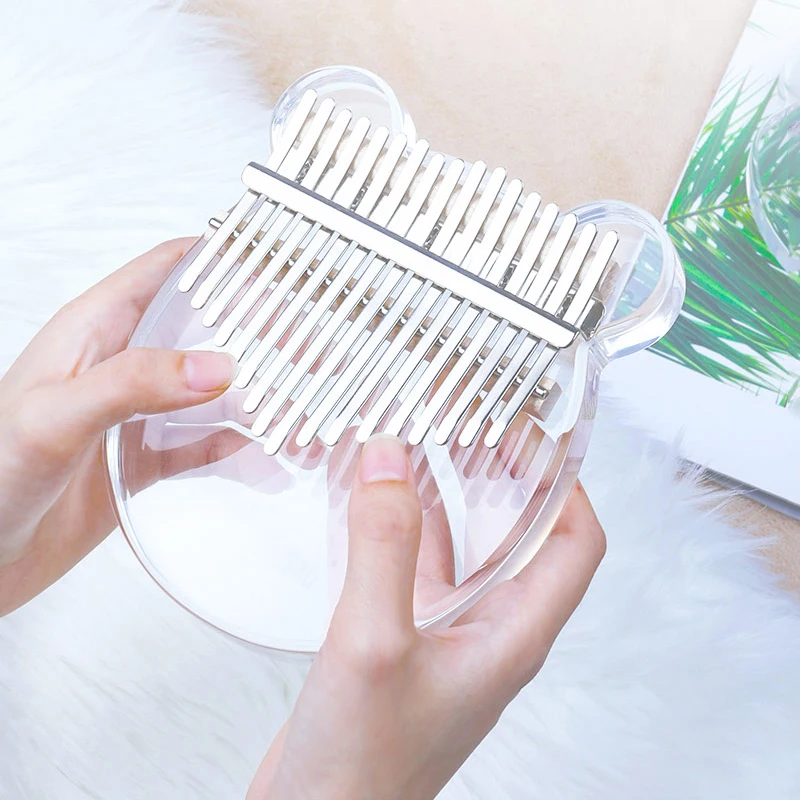 17 Keys Kalimba Crystal Thumb Piano Acrylic Transparent 17 Key Music Keyboard High-Quality African Kalimba Finger Piano
