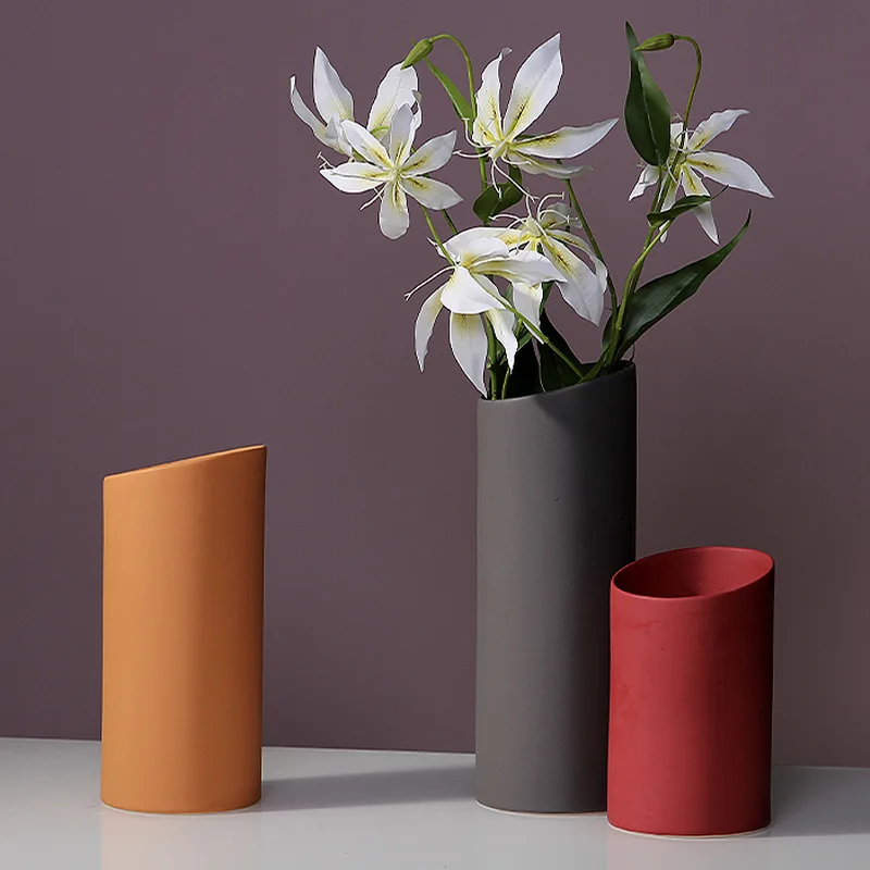 

Керамическая ваза Morandi в скандинавском стиле с украшениями, цветочная композиция, сушеные цветы для гостиной, обеденного стола, домашние ук...