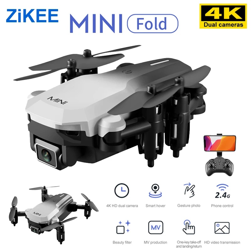 

ZiKEE CS11 RC Drone With HD 4k Camera Mini 2.4G Professional FPV Quadcopter One Key Return Dron Intelligent obstacle avoidance