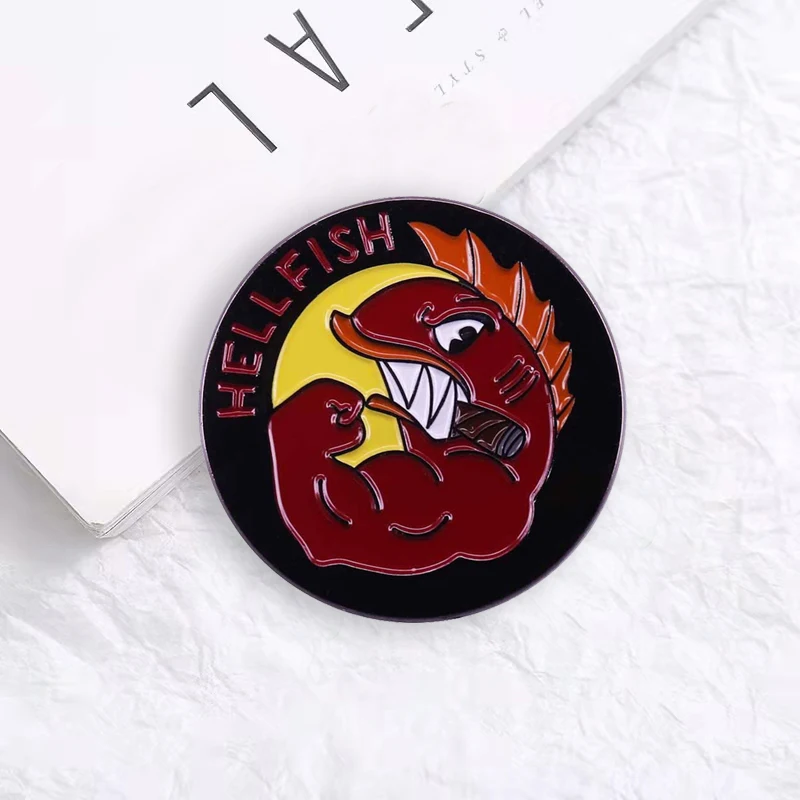 Значок дедушка Симпсона эдл рыбы Униформа значок из аниме популярные аксессуары