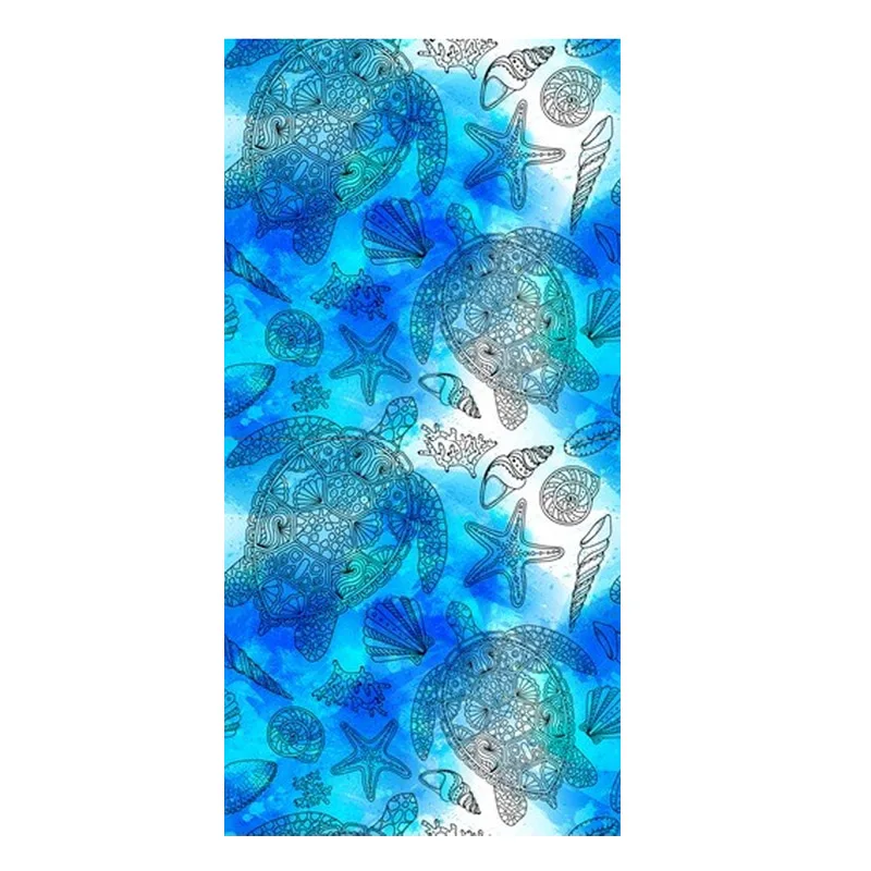 

Blue and Turquoise Sea Turtle Beach Travel Towels Summer Underwater Sea Water Microfiber Shower Swimming Surf Towels for Kids