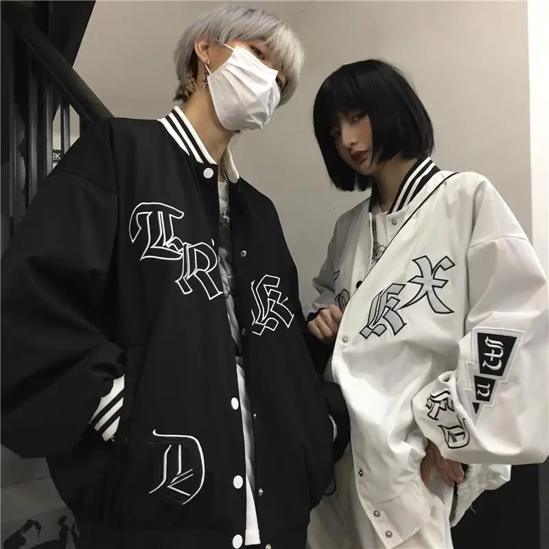 Куртка бейсбольная униформа для мужчин и женщин свободная Студенческая куртка в