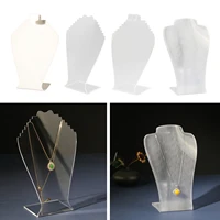 1pcs jewelry display fashion model necklace mannequin pendant earring showing stand plastic jewellry bust cases
