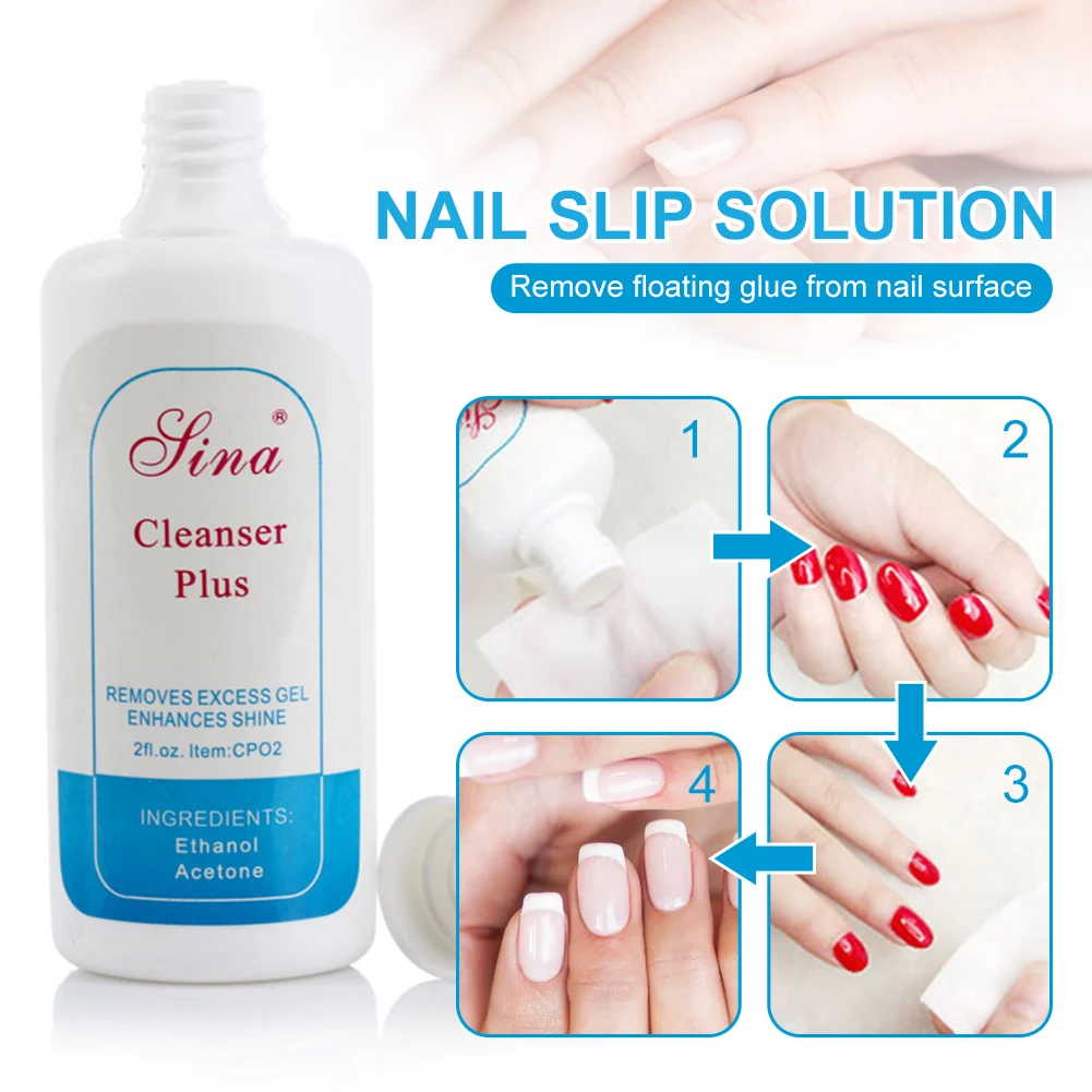 

60ml Liquid Removes Excess Gel Enhances Shine Cleanser Cleansing Gel Remover Solvent Cleaner UV Nail Art Clean Degreaser