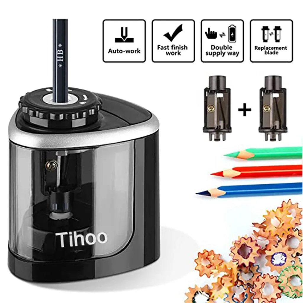 Точилка для карандашей электрическая 1 шт. на батарейках | Канцтовары офиса и дома