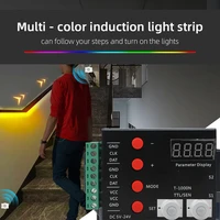 dc12v led human pir body infrared motion sensing staircase light controller suitable for ws2811 multi color pixel light bar suit